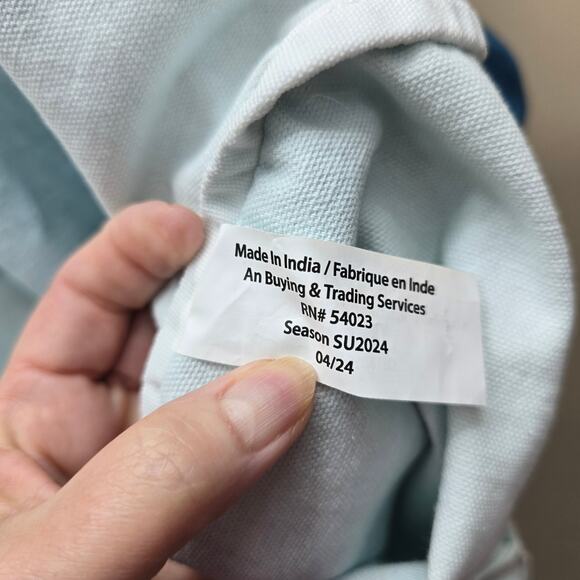 Athleta Ombre Canvas Tote Gym Beach Shopping Open Bag Sports Blue Overnight - Picture 4 of 7